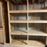 Custom basement shelves
